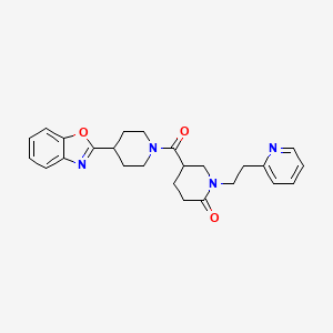 5-{[4-(1,3-benzoxazol-2-yl)-1-piperidinyl]carbonyl}-1-[2-(2-pyridinyl)ethyl]-2-piperidinone