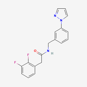 molecular formula C18H15F2N3O B3806144 2-(2,3-difluorophenyl)-N-[3-(1H-pyrazol-1-yl)benzyl]acetamide 
