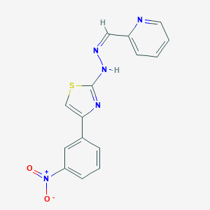 molecular formula C15H11N5O2S B380615 2-Pyridinecarbaldehyde (4-{3-nitrophenyl}-1,3-thiazol-2-yl)hydrazone CAS No. 16085-74-8