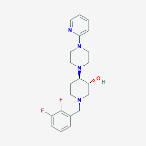 (3R*,4R*)-1-(2,3-difluorobenzyl)-4-[4-(2-pyridinyl)-1-piperazinyl]-3-piperidinol