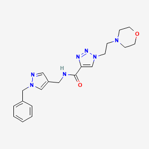 molecular formula C20H25N7O2 B3806183 N-[(1-benzyl-1H-pyrazol-4-yl)methyl]-1-[2-(4-morpholinyl)ethyl]-1H-1,2,3-triazole-4-carboxamide 