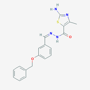 molecular formula C19H18N4O2S B380619 2-amino-N'-[3-(benzyloxy)benzylidene]-4-methyl-1,3-thiazole-5-carbohydrazide 