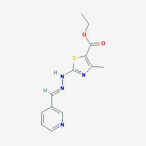 Ethyl 4-methyl-2-[2-(3-pyridinylmethylene)hydrazino]-1,3-thiazole-5-carboxylate