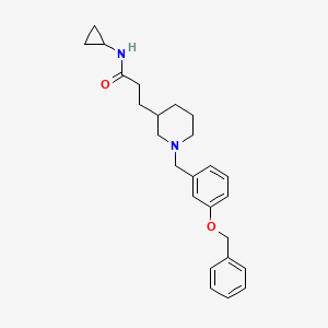 molecular formula C25H32N2O2 B3806262 3-{1-[3-(benzyloxy)benzyl]-3-piperidinyl}-N-cyclopropylpropanamide 