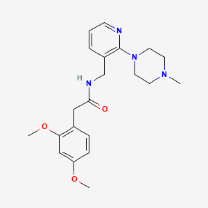 molecular formula C21H28N4O3 B3806276 2-(2,4-dimethoxyphenyl)-N-{[2-(4-methylpiperazin-1-yl)pyridin-3-yl]methyl}acetamide 