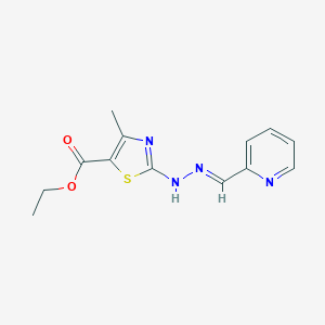 (E)-ethyl 4-methyl-2-(2-(pyridin-2-ylmethylene)hydrazinyl)thiazole-5-carboxylate