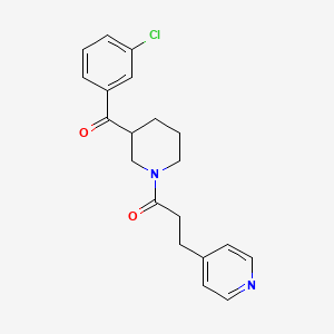 (3-chlorophenyl){1-[3-(4-pyridinyl)propanoyl]-3-piperidinyl}methanone