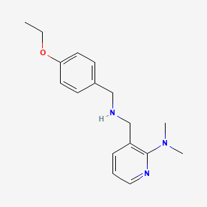 molecular formula C17H23N3O B3806282 3-{[(4-ethoxybenzyl)amino]methyl}-N,N-dimethyl-2-pyridinamine 