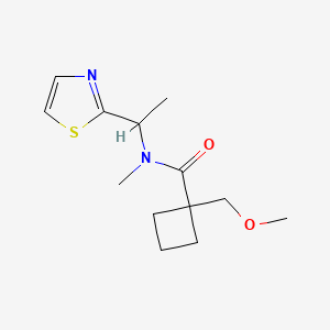 molecular formula C13H20N2O2S B3806284 1-(methoxymethyl)-N-methyl-N-[1-(1,3-thiazol-2-yl)ethyl]cyclobutanecarboxamide 