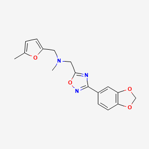 1-[3-(1,3-benzodioxol-5-yl)-1,2,4-oxadiazol-5-yl]-N-methyl-N-[(5-methyl-2-furyl)methyl]methanamine