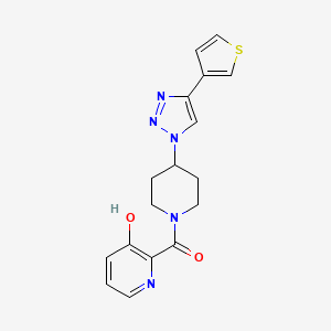 molecular formula C17H17N5O2S B3806371 2-({4-[4-(3-thienyl)-1H-1,2,3-triazol-1-yl]-1-piperidinyl}carbonyl)-3-pyridinol 