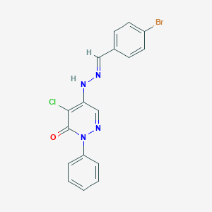 4-Bromobenzaldehyde (5-chloro-6-oxo-1-phenyl-1,6-dihydro-4-pyridazinyl)hydrazone