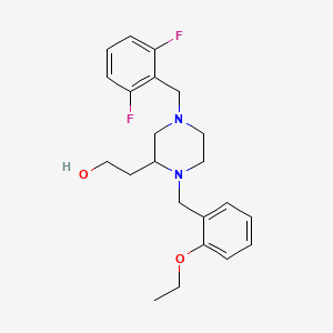 molecular formula C22H28F2N2O2 B3806392 2-[4-(2,6-difluorobenzyl)-1-(2-ethoxybenzyl)-2-piperazinyl]ethanol 