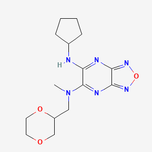 N'-cyclopentyl-N-(1,4-dioxan-2-ylmethyl)-N-methyl[1,2,5]oxadiazolo[3,4-b]pyrazine-5,6-diamine