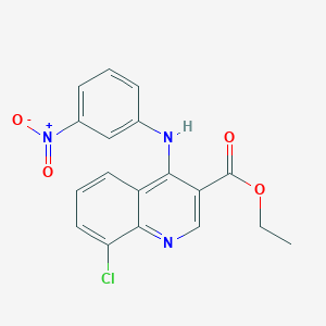 Ethyl 8-chloro-4-[(3-nitrophenyl)amino]quinoline-3-carboxylate