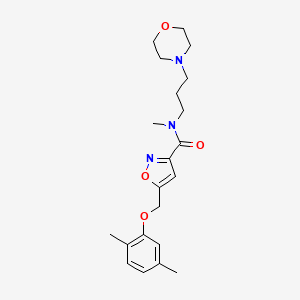 5-[(2,5-dimethylphenoxy)methyl]-N-methyl-N-[3-(4-morpholinyl)propyl]-3-isoxazolecarboxamide