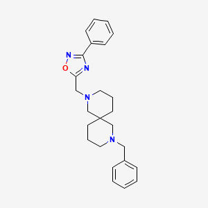 molecular formula C25H30N4O B3806481 2-benzyl-8-[(3-phenyl-1,2,4-oxadiazol-5-yl)methyl]-2,8-diazaspiro[5.5]undecane 