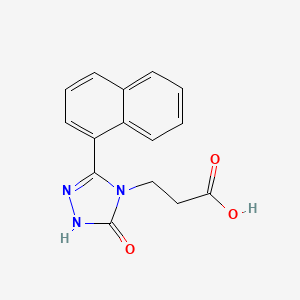 3-[3-(1-naphthyl)-5-oxo-1,5-dihydro-4H-1,2,4-triazol-4-yl]propanoic acid