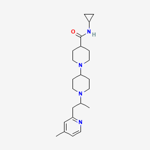 N-cyclopropyl-1'-[1-methyl-2-(4-methyl-2-pyridinyl)ethyl]-1,4'-bipiperidine-4-carboxamide