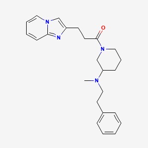 molecular formula C24H30N4O B3806525 1-(3-imidazo[1,2-a]pyridin-2-ylpropanoyl)-N-methyl-N-(2-phenylethyl)-3-piperidinamine 