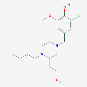 2-chloro-4-{[3-(2-hydroxyethyl)-4-(3-methylbutyl)-1-piperazinyl]methyl}-6-methoxyphenol