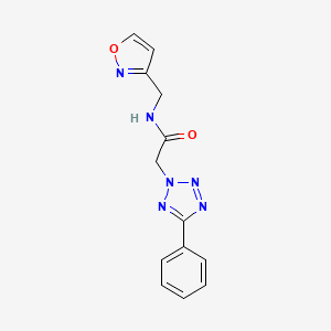 molecular formula C13H12N6O2 B3806567 N-(3-isoxazolylmethyl)-2-(5-phenyl-2H-tetrazol-2-yl)acetamide 