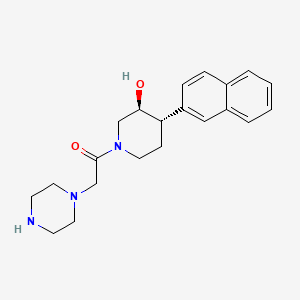 rel-(3S,4S)-4-(2-naphthyl)-1-(1-piperazinylacetyl)-3-piperidinol hydrochloride