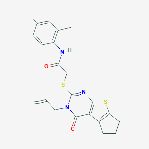 2-[(3-allyl-4-oxo-3,5,6,7-tetrahydro-4H-cyclopenta[4,5]thieno[2,3-d]pyrimidin-2-yl)sulfanyl]-N-(2,4-dimethylphenyl)acetamide