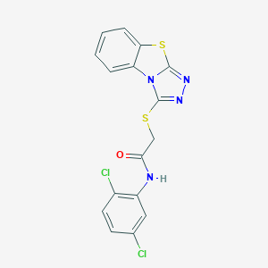 molecular formula C16H10Cl2N4OS2 B380659 N-(2,5-dichlorophenyl)-2-([1,2,4]triazolo[3,4-b][1,3]benzothiazol-3-ylsulfanyl)acetamide CAS No. 314260-63-4
