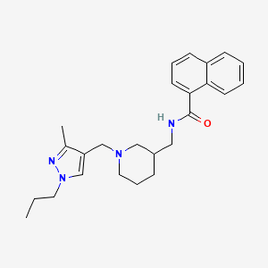 N-({1-[(3-methyl-1-propyl-1H-pyrazol-4-yl)methyl]-3-piperidinyl}methyl)-1-naphthamide