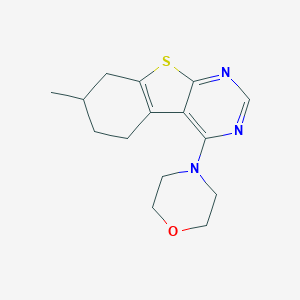molecular formula C15H19N3OS B380663 4-(7-甲基-5,6,7,8-四氢-[1]苯并噻吩并[2,3-d]嘧啶-4-基)吗啉 CAS No. 314260-77-0