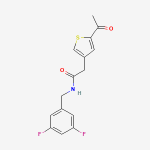 molecular formula C15H13F2NO2S B3806638 2-(5-acetyl-3-thienyl)-N-(3,5-difluorobenzyl)acetamide 