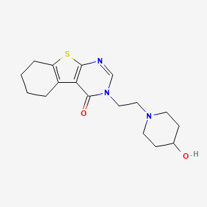 molecular formula C17H23N3O2S B3806645 3-[2-(4-hydroxypiperidin-1-yl)ethyl]-5,6,7,8-tetrahydro[1]benzothieno[2,3-d]pyrimidin-4(3H)-one 