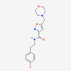 N-[2-(4-fluorophenyl)ethyl]-5-(4-morpholinylmethyl)-3-isoxazolecarboxamide