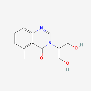 molecular formula C12H14N2O3 B3806742 3-[2-hydroxy-1-(hydroxymethyl)ethyl]-5-methylquinazolin-4(3H)-one 