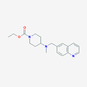 molecular formula C19H25N3O2 B3806818 ethyl 4-[methyl(quinolin-6-ylmethyl)amino]piperidine-1-carboxylate 