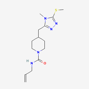 N-allyl-4-{[4-methyl-5-(methylthio)-4H-1,2,4-triazol-3-yl]methyl}piperidine-1-carboxamide