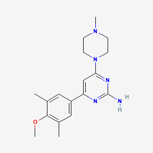 4-(4-methoxy-3,5-dimethylphenyl)-6-(4-methylpiperazin-1-yl)pyrimidin-2-amine