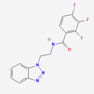 molecular formula C15H11F3N4O B3806858 N-[2-(1H-1,2,3-benzotriazol-1-yl)ethyl]-2,3,4-trifluorobenzamide 