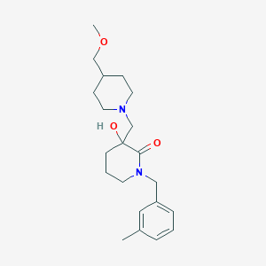 3-hydroxy-3-{[4-(methoxymethyl)-1-piperidinyl]methyl}-1-(3-methylbenzyl)-2-piperidinone