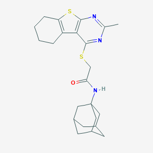 N-(1-adamantyl)-2-[(2-methyl-5,6,7,8-tetrahydro-[1]benzothiolo[2,3-d]pyrimidin-4-yl)sulfanyl]acetamide