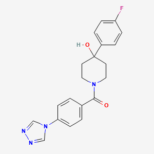 4-(4-fluorophenyl)-1-[4-(4H-1,2,4-triazol-4-yl)benzoyl]piperidin-4-ol