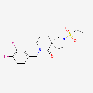molecular formula C17H22F2N2O3S B3806933 7-(3,4-difluorobenzyl)-2-(ethylsulfonyl)-2,7-diazaspiro[4.5]decan-6-one 