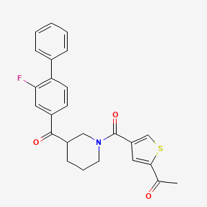 1-[4-({3-[(2-fluoro-4-biphenylyl)carbonyl]-1-piperidinyl}carbonyl)-2-thienyl]ethanone