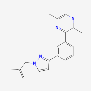2,5-dimethyl-3-{3-[1-(2-methyl-2-propen-1-yl)-1H-pyrazol-3-yl]phenyl}pyrazine