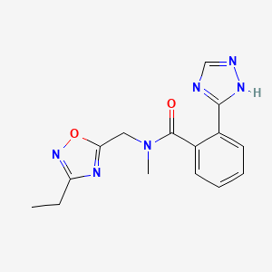 N-[(3-ethyl-1,2,4-oxadiazol-5-yl)methyl]-N-methyl-2-(1H-1,2,4-triazol-5-yl)benzamide