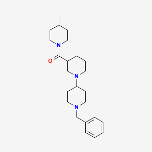 molecular formula C24H37N3O B3806963 1'-benzyl-3-[(4-methyl-1-piperidinyl)carbonyl]-1,4'-bipiperidine 