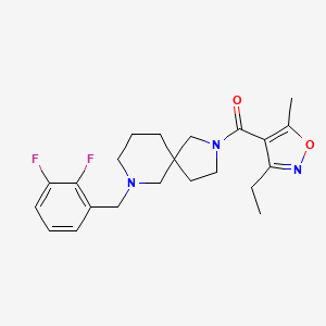 molecular formula C22H27F2N3O2 B3806994 7-(2,3-difluorobenzyl)-2-[(3-ethyl-5-methyl-4-isoxazolyl)carbonyl]-2,7-diazaspiro[4.5]decane 