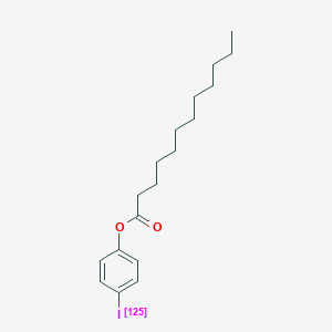 molecular formula C18H26IO2- B038070 4-Iodophenyllaurate CAS No. 119764-79-3