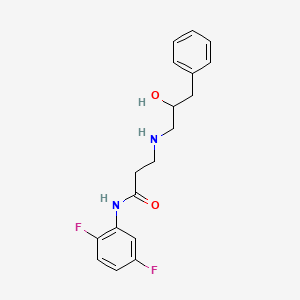 molecular formula C18H20F2N2O2 B3807008 N-(2,5-difluorophenyl)-3-[(2-hydroxy-3-phenylpropyl)amino]propanamide 